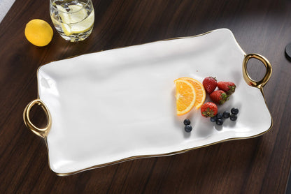 White Ceramic Serving Platter