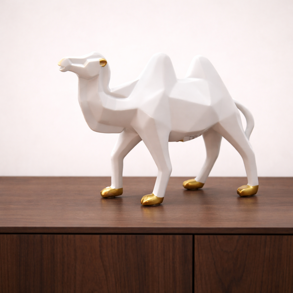 Modern Geometric Camel Figurine