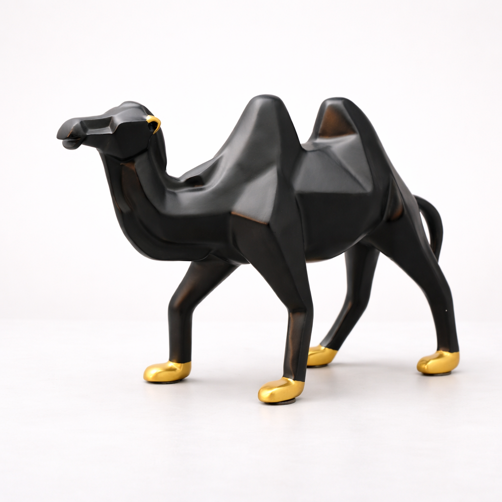 Modern Geometric Camel Figurine