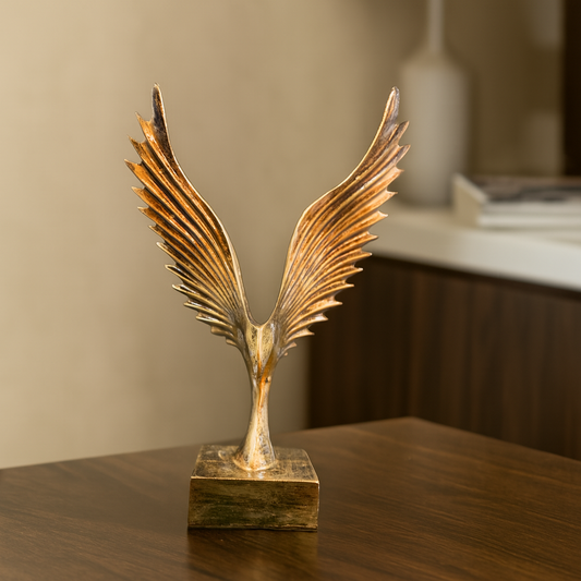 Golden Winged Bird Sculpture