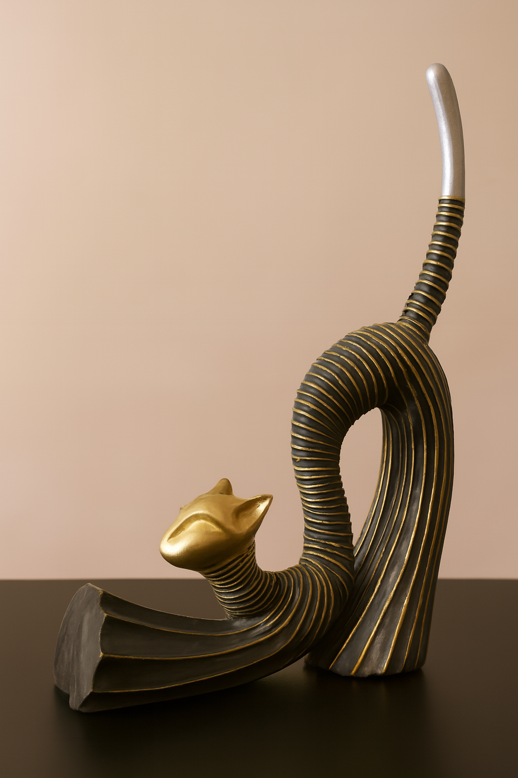 Abstract Cat Sculptures – Modern Art Decor