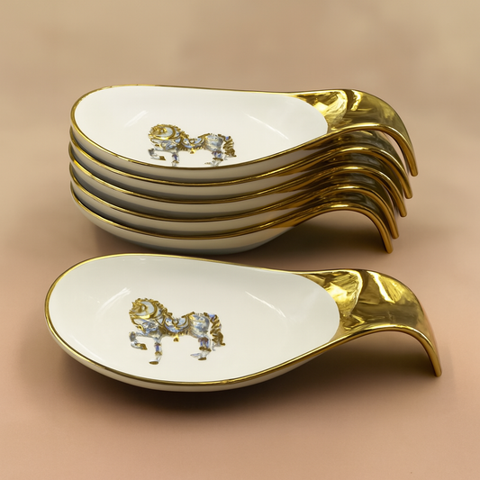 Royal Golden Handle Spoons (Set of 6)