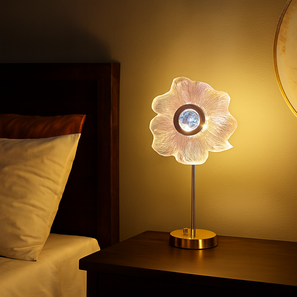 Modern Acrylic Flower Table Lamp