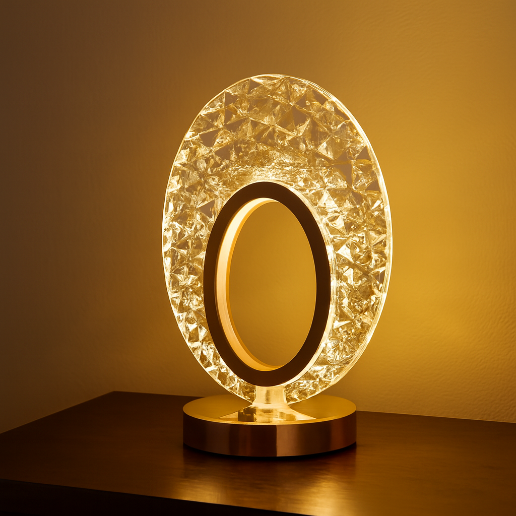 Crystal LED Table Lamp, Bedside Light Living Room Decoration Desk Lamp