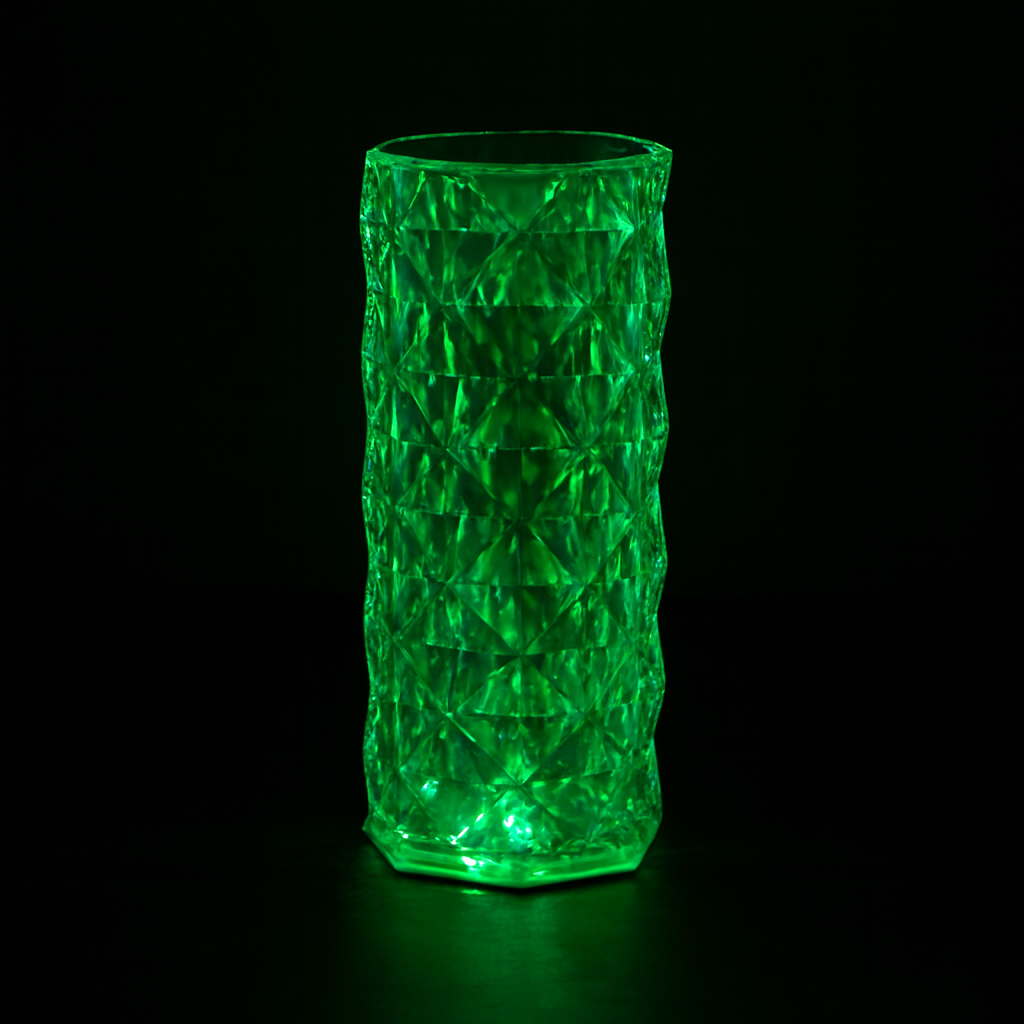 Emerald Glow Crystal Lamp