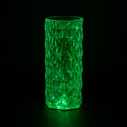 Emerald Glow Crystal Lamp