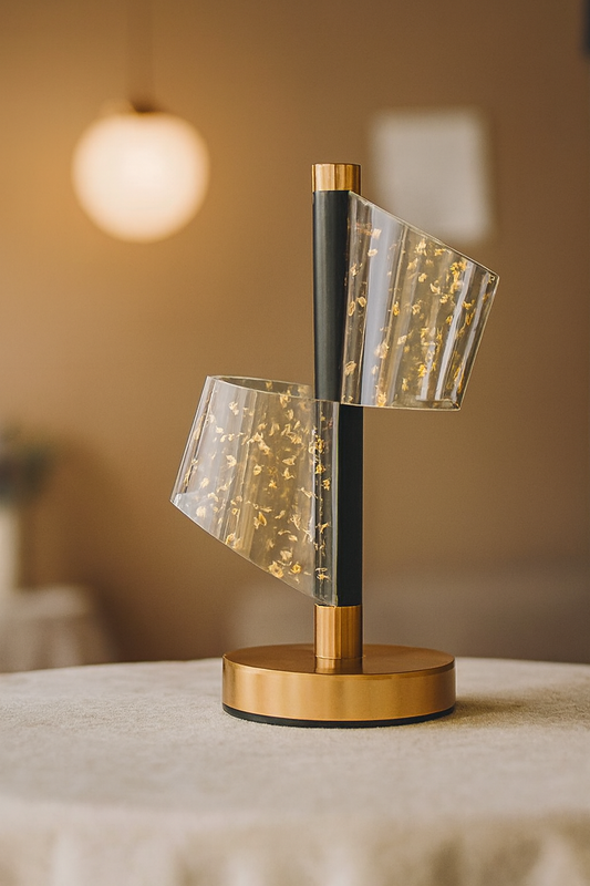 Luxury Crystal LED Double Shade Table Lamp (1 Pc)