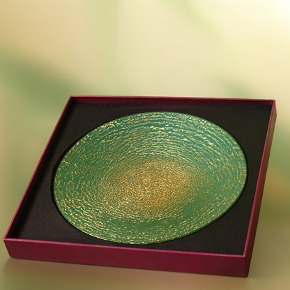 Rippled Ocean green Serveware