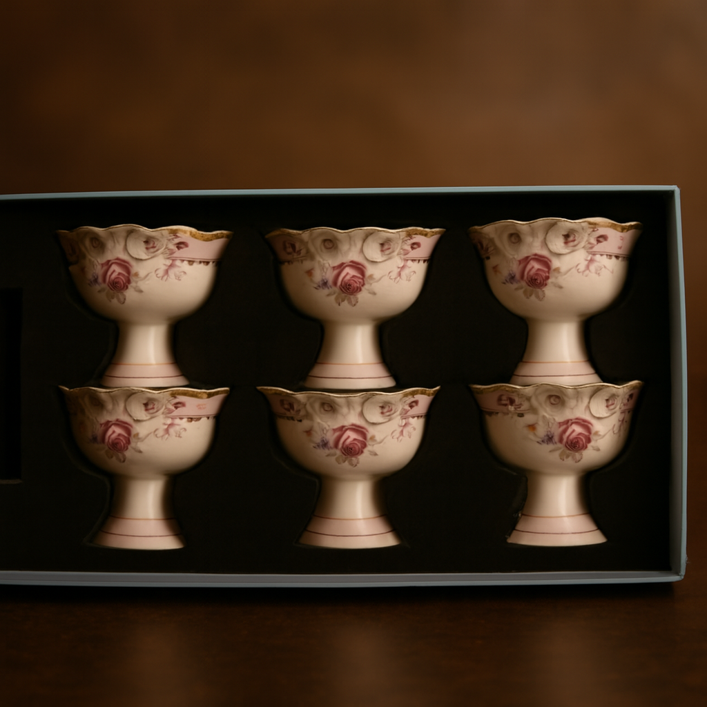 Rose Garden Dessert Cup - Set of 6