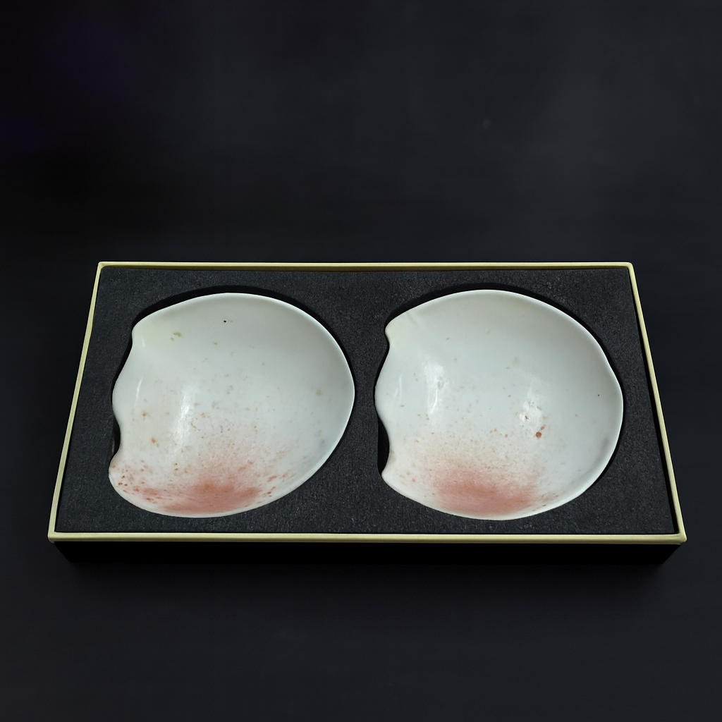 Speckled Oval Plate – Dust Rose Fade