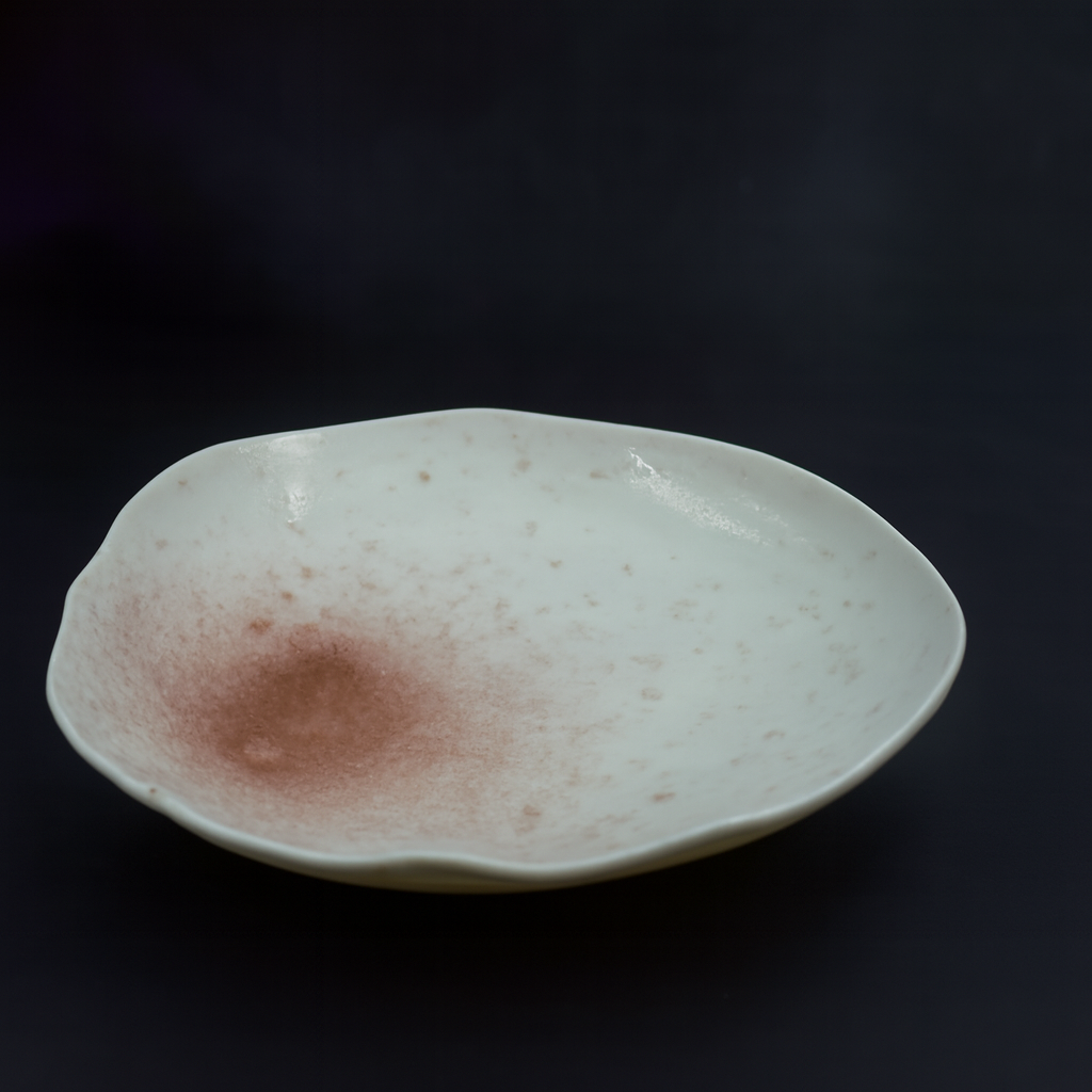 Speckled Oval Plate – Dust Rose Fade