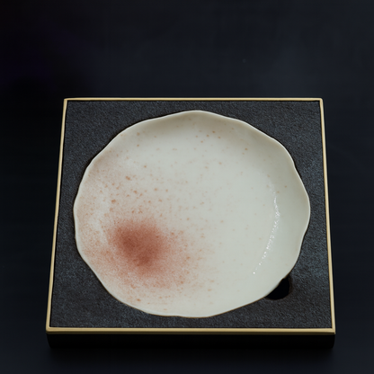 Speckled Oval Plate – Dust Rose Fade