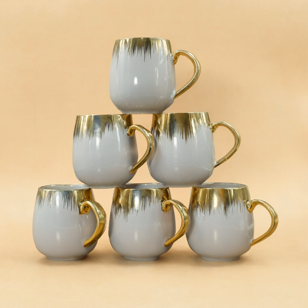 Classic Ceramic Coffee Mugs – Set of 6
