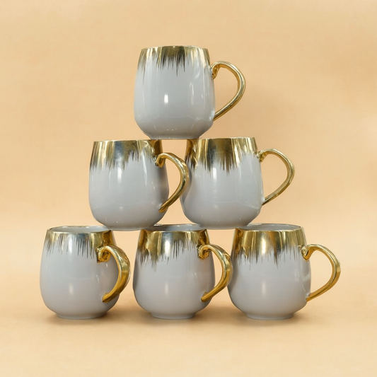 Classic Ceramic Coffee Mugs – Set of 6