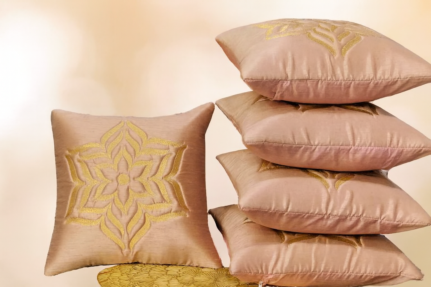 Embroidered 16x16 Inch Cushion Covers