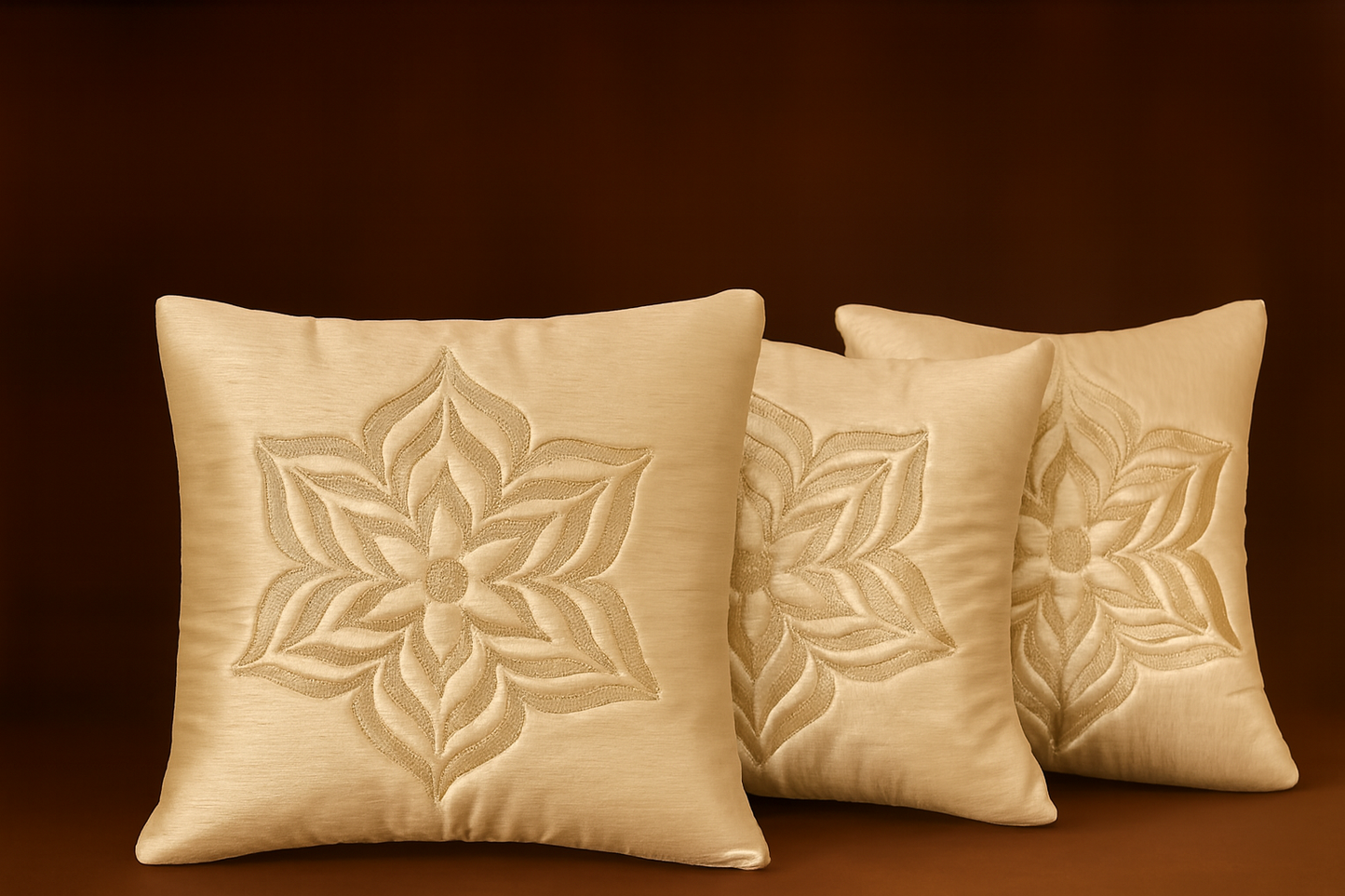 Embroidered 16x16 Inch Cushion Covers