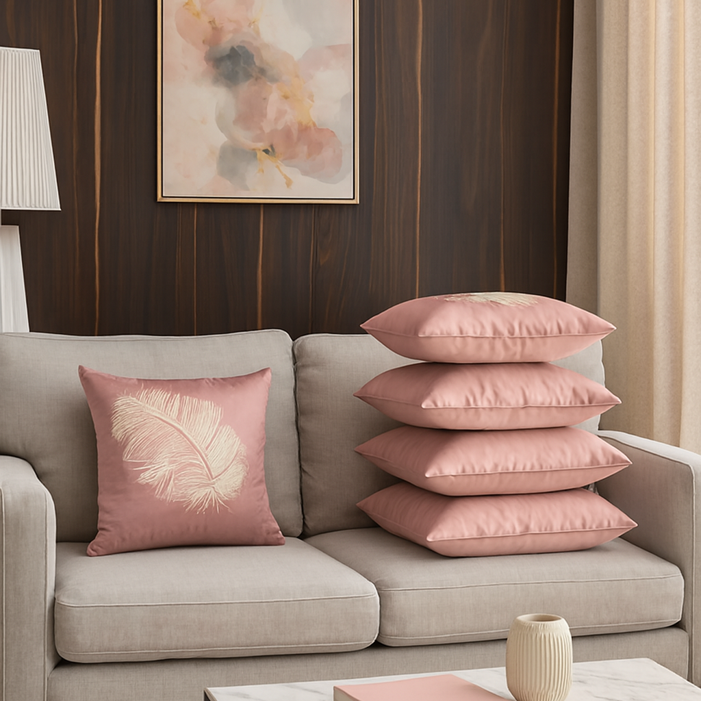 Decorative Embroidery | Premium Tufted Cushion Cover in 16x16 inches(set of 5)