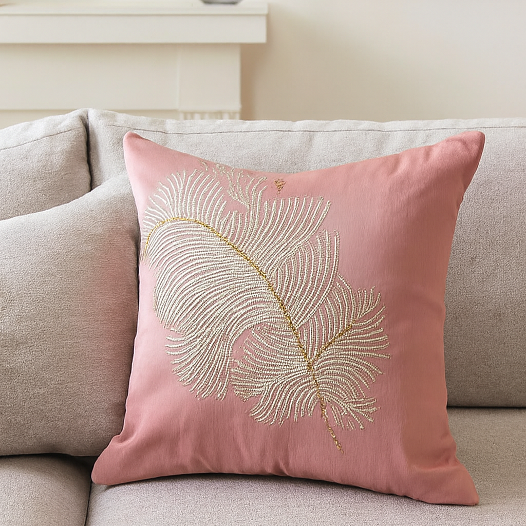 Decorative Embroidery | Premium Tufted Cushion Cover in 16x16 inches(set of 5)