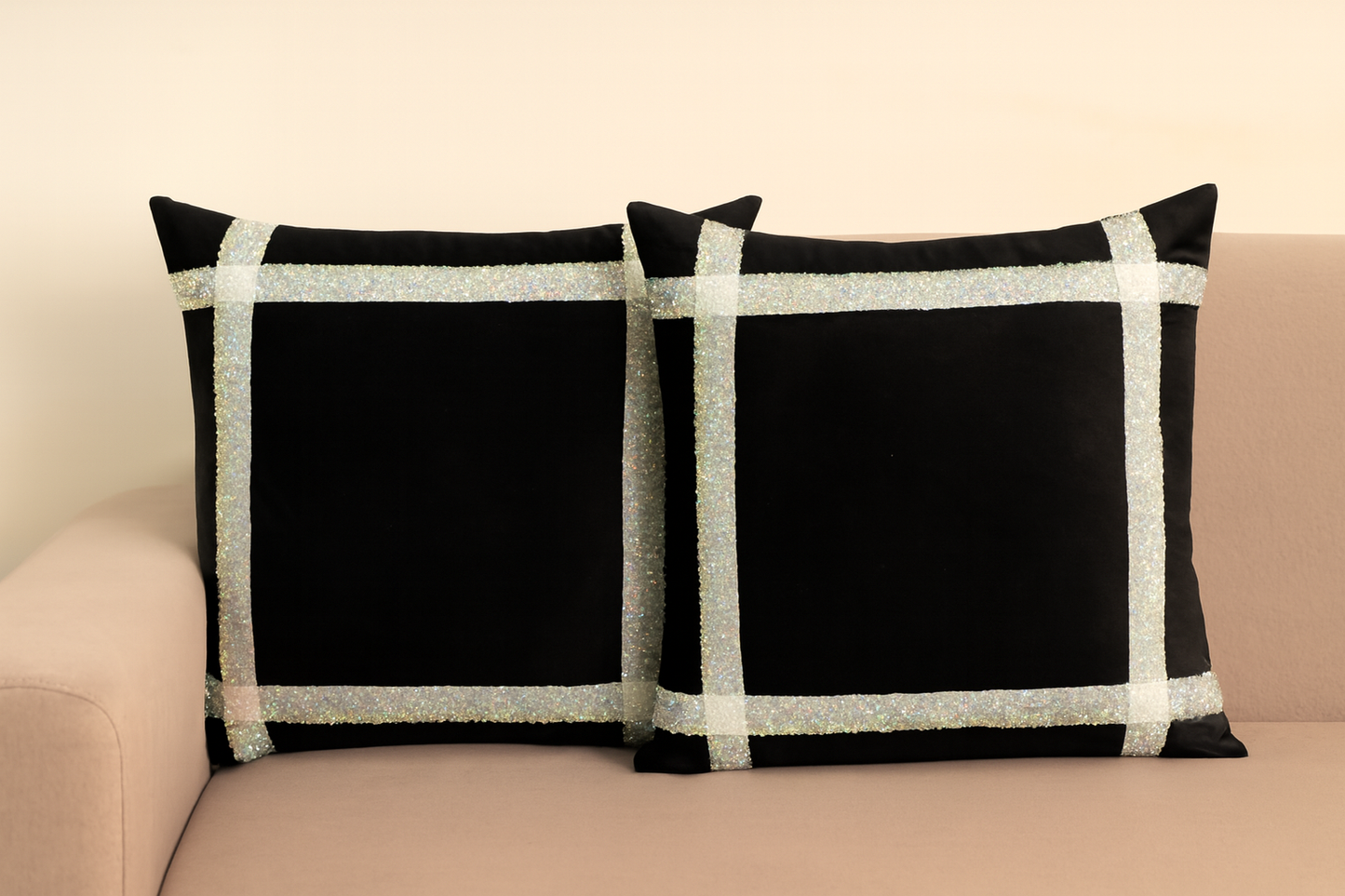 Cushion Cover Set of 5 – Glitter Border