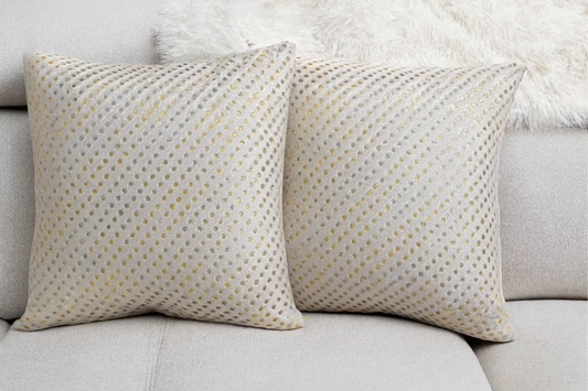 Signature Gold-Dotted Cushion Covers – Set of 5