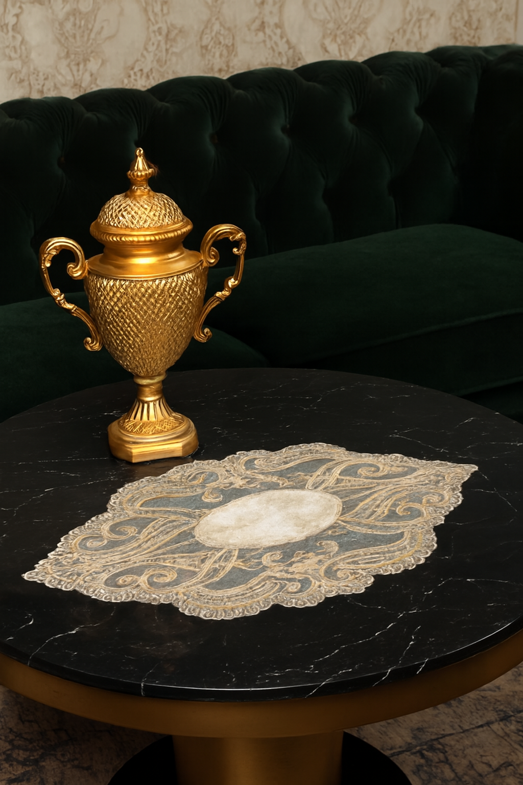 Luxury Embroidered Table Mat Set of 6 – 12x18 Inches