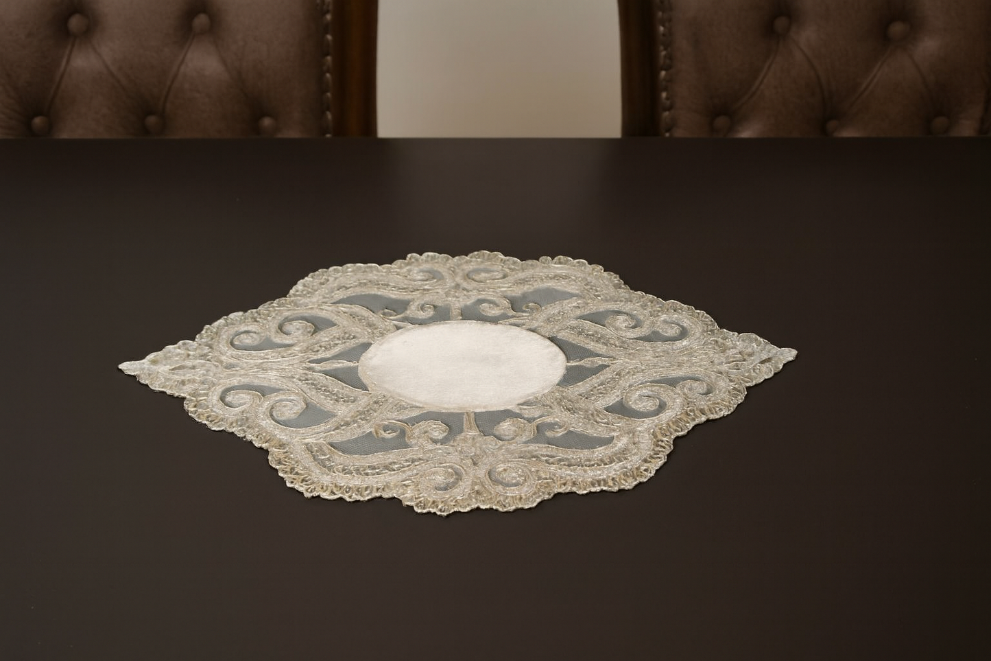 Luxury Embroidered Table Mat Set of 6 – 12x18 Inches