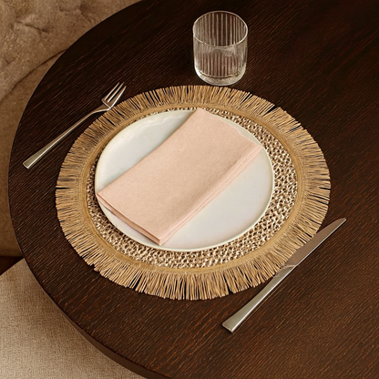Boho Chic Fringe Table Mats – Premium Set of 6