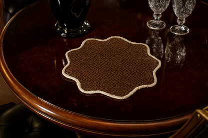 Bamboo Hexa Round Table Mats – 40cm (Set of 6)