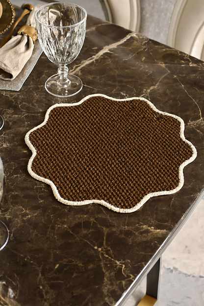 Bamboo Hexa Round Table Mats – 40cm (Set of 6)