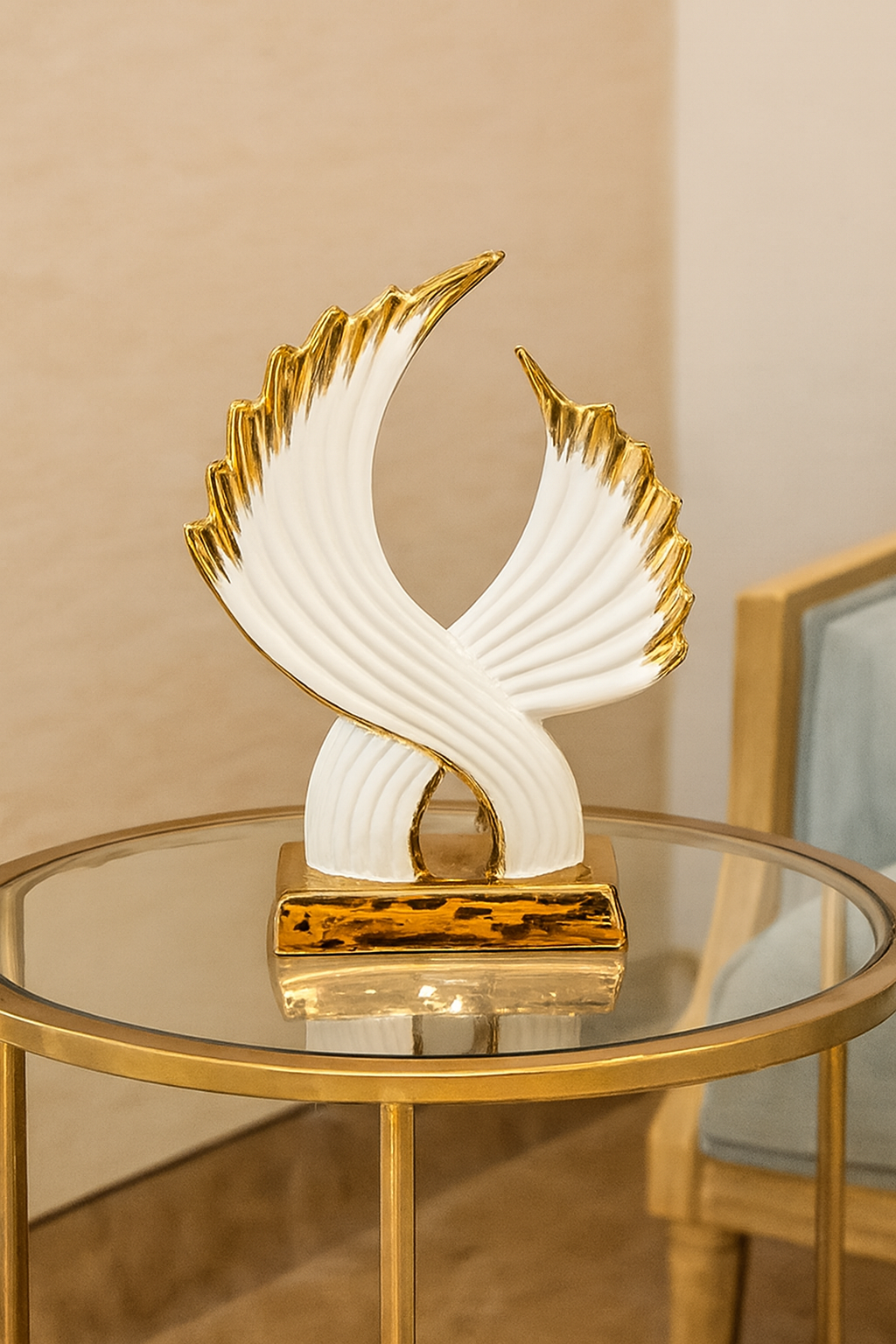 Golden Wing Harmony Sculpture