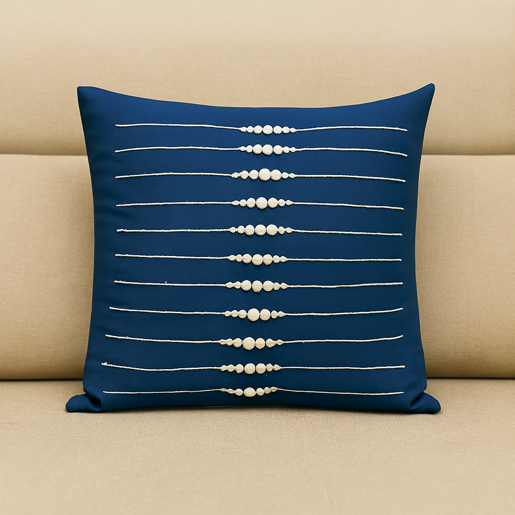 Pearl Line Embellished Cushion Cover – set of 5