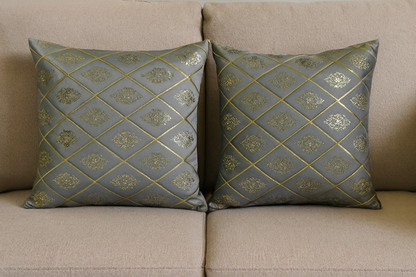 Premium Foil-Printed Cushion Covers – Set of 5