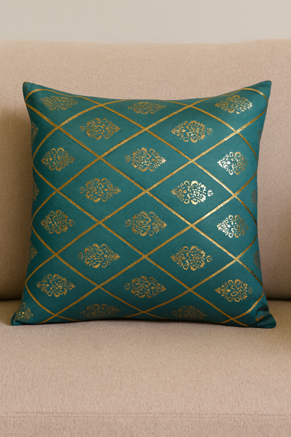Premium Foil-Printed Cushion Covers – Set of 5