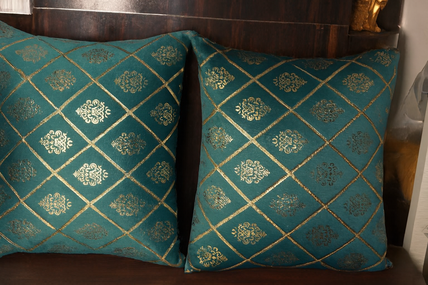 Premium Foil-Printed Cushion Covers – Set of 5