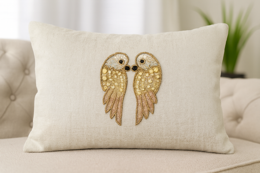 Premium Embroidered Lumbar Cushion Covers – Set of 2 (12x18 inch) | Luxury Handwork Collection