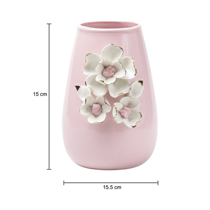 Decorative Pink Vase for Home Decor