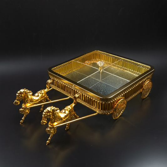 Luxury Golden Chariot Dry Fruit Box