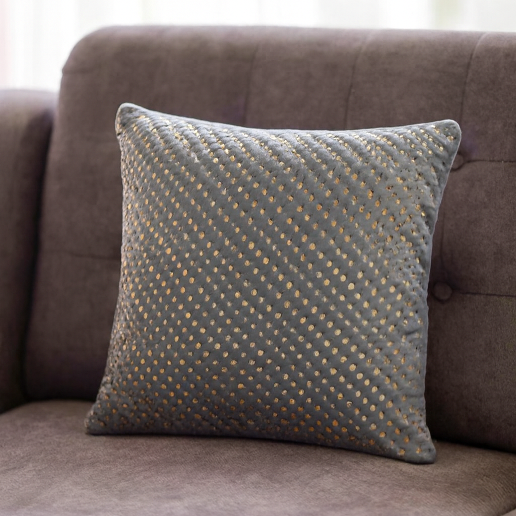 Elegant Gold-Dotted Cushion Covers Set
