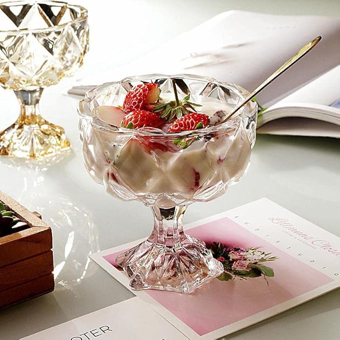 Elegant Transparent Fruit Serving Bowl Set