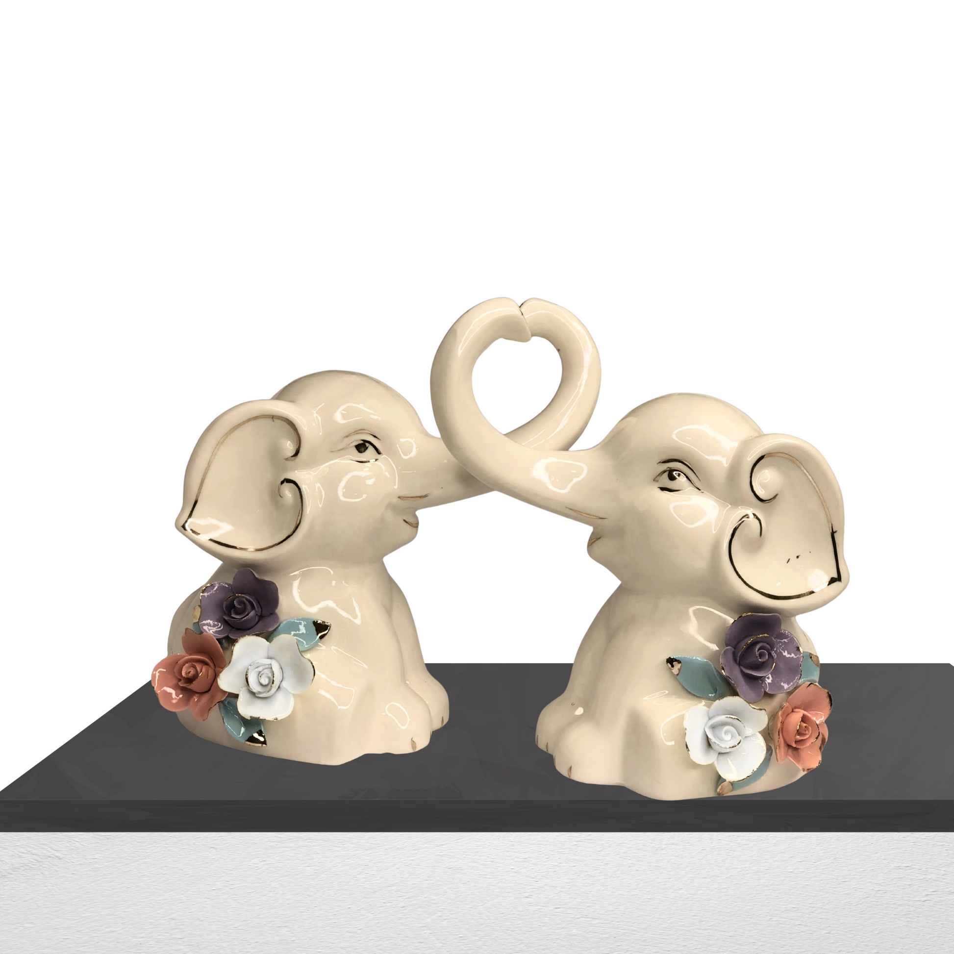 Elephant Couple Love Showpiece Decor