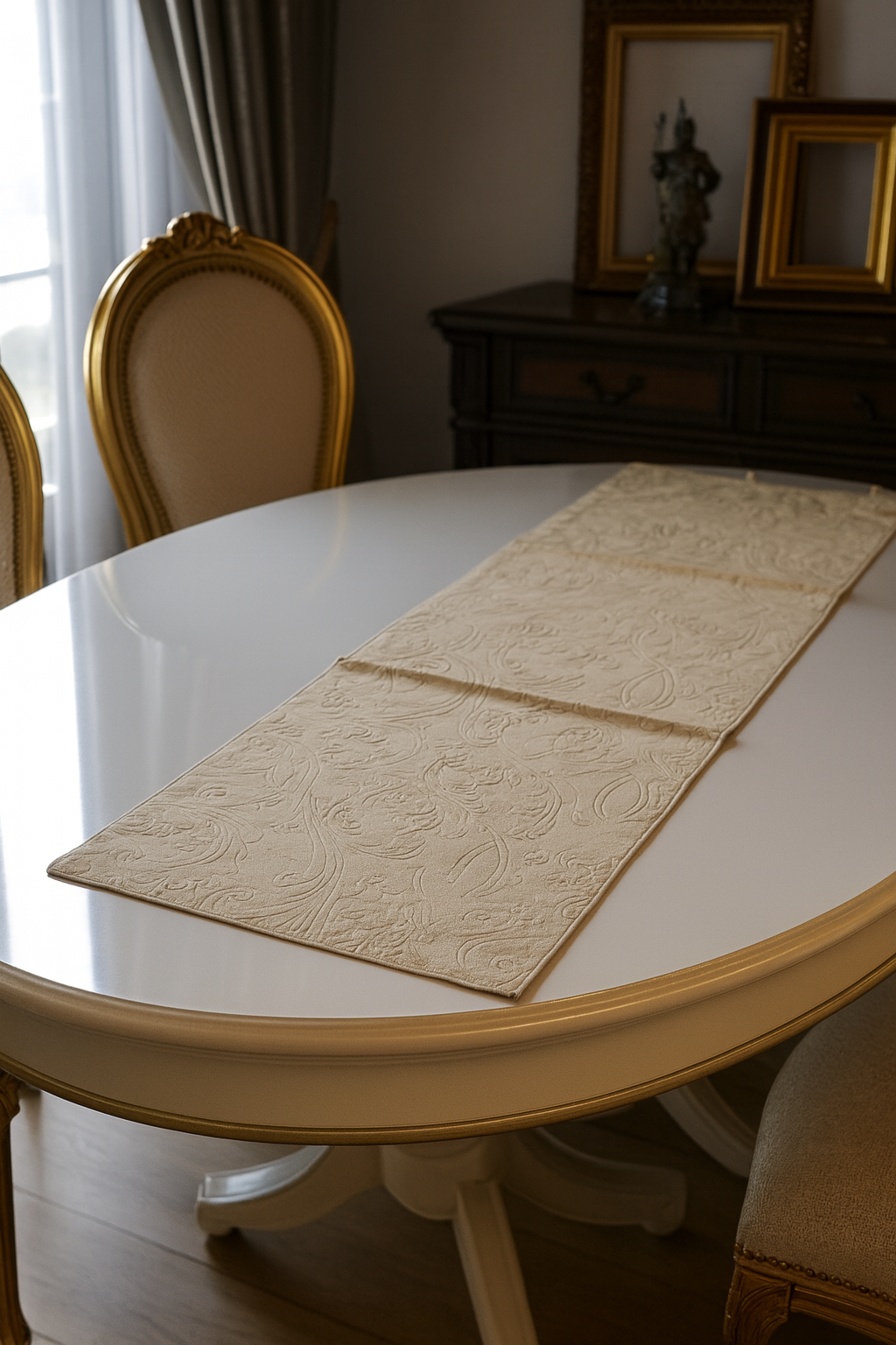 Embossed Fabric Table Runner 14x36 Inch
