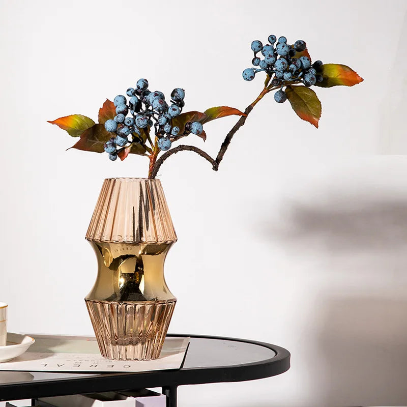 LUXE GOLD ACCENT VASE SET