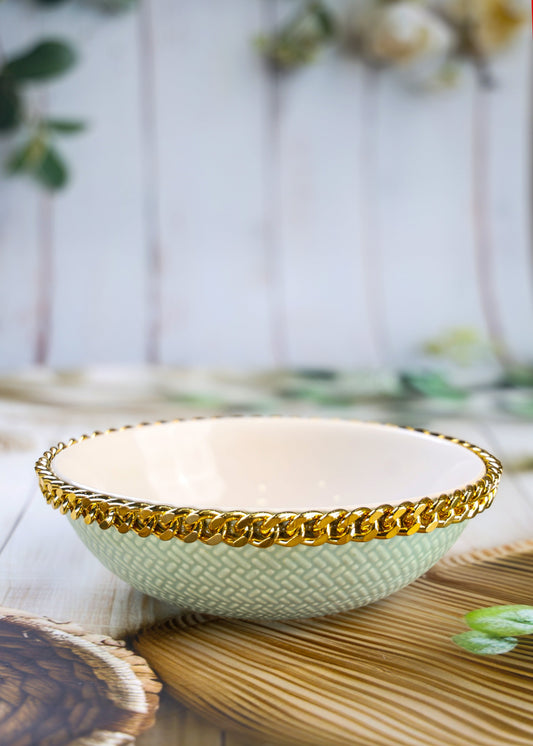 Gilded Elegance Serving Bowl