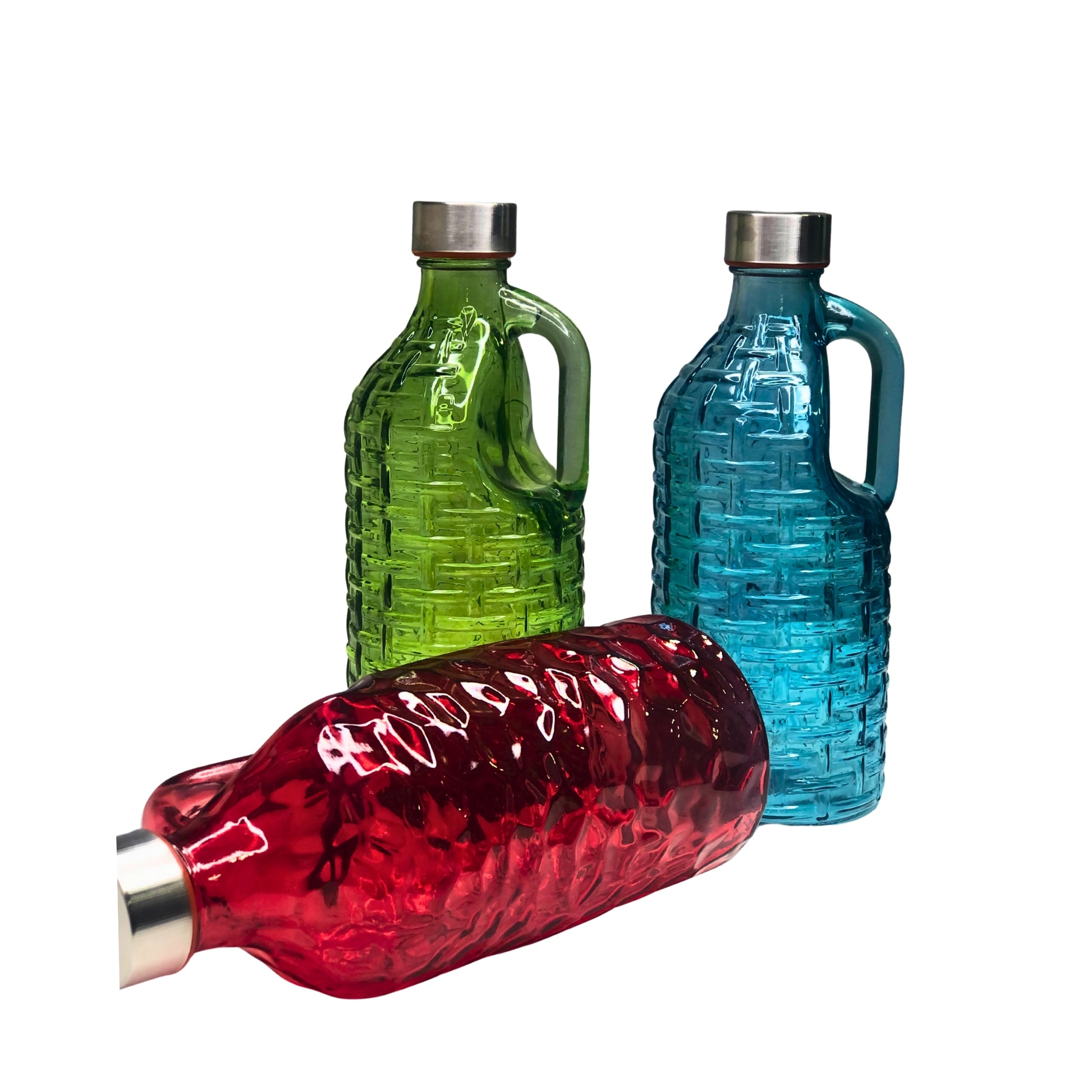 Glass Bottle Set for Storage Pack of 3