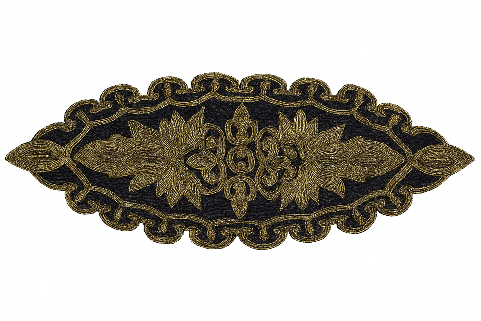 Gold Floral Table Runner
