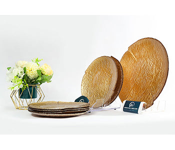 Gold Glass Snack Bowl Set