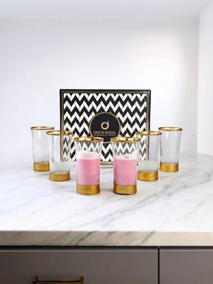 300ml glasses with sunflower print in gift box