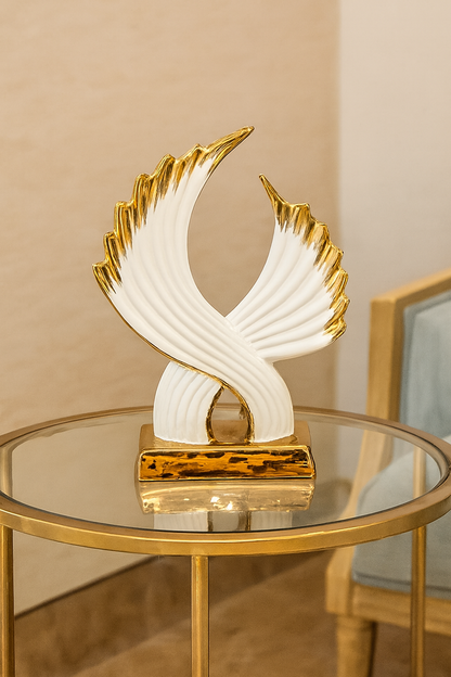 Golden Wing Decor Sculpture