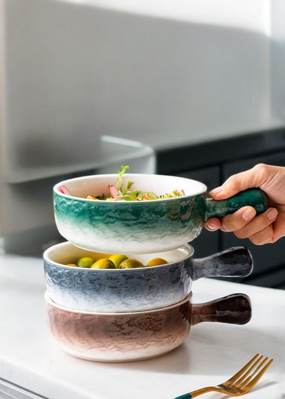 Gradient Glaze Soup Bowls