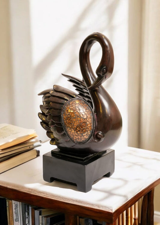 🎁 Handcrafted Wooden Swan Showpiece (Discount)